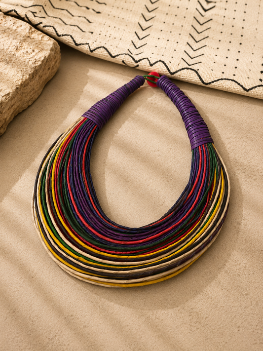 Collar Multitiras de Cuero · Mali