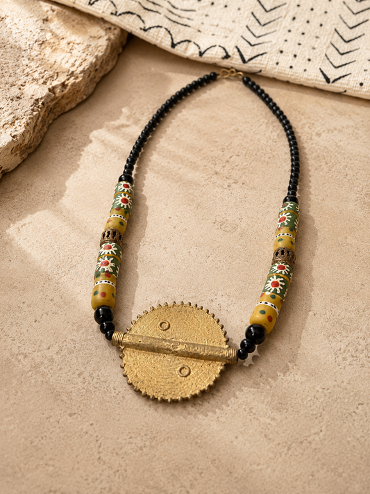 Collar  Krobo y bronce